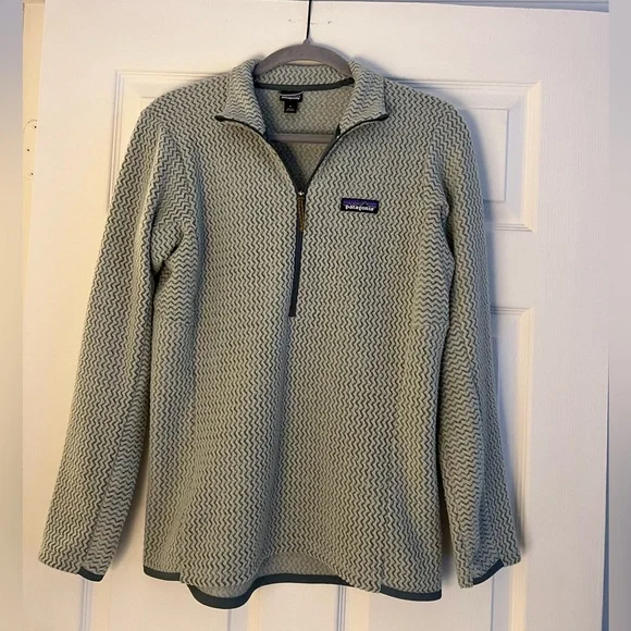 Women’s Patagonia Half Zip Green Small - Picture 1 of 5
